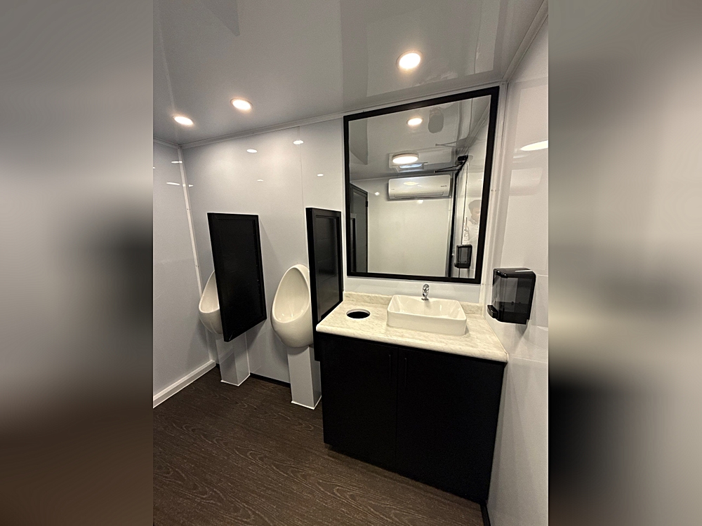 6 Station Upscale Restroom Trailer Community-Style Layout-8