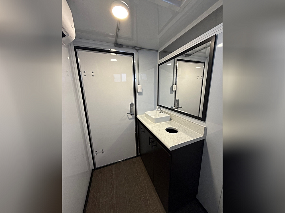 IN STOCK - 2-Stall Restroom Trailer, Upscale Design-2