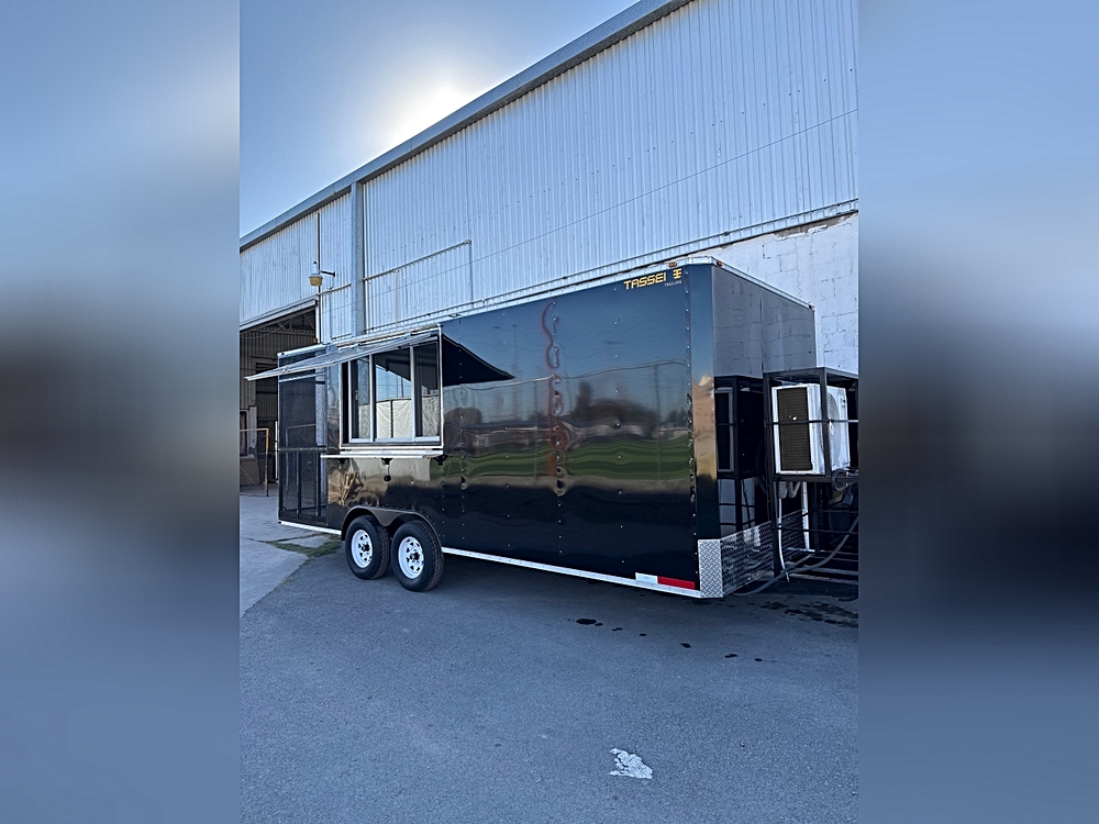 IN STOCK - 8.5x20 Food Trailer, FULLY EQUIPPED PORCH TRAILER